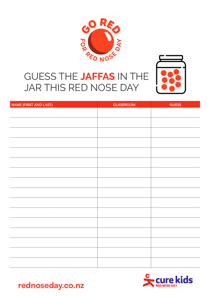 Jaffa Guess Answer Sheet
